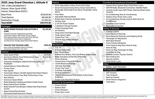 2025 Jeep Grand Cherokee L Altitude X