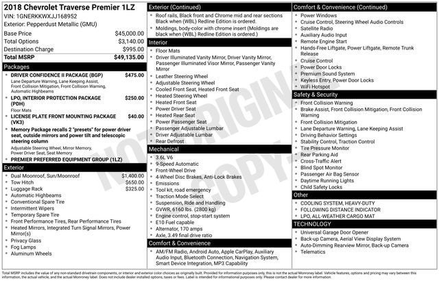 2018 Chevrolet Traverse Premier