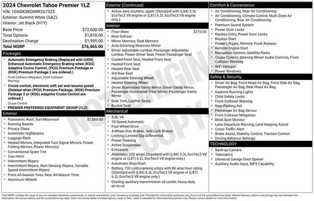 2024 Chevrolet Tahoe Premier