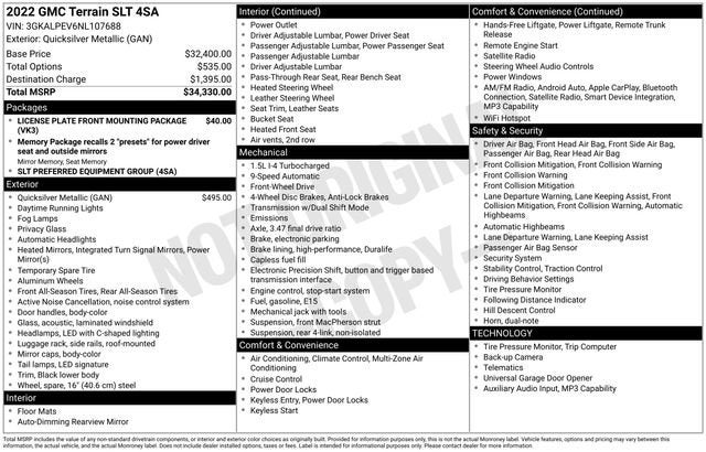 2022 GMC Terrain SLT