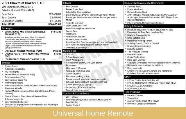 2021 Chevrolet Blazer LT