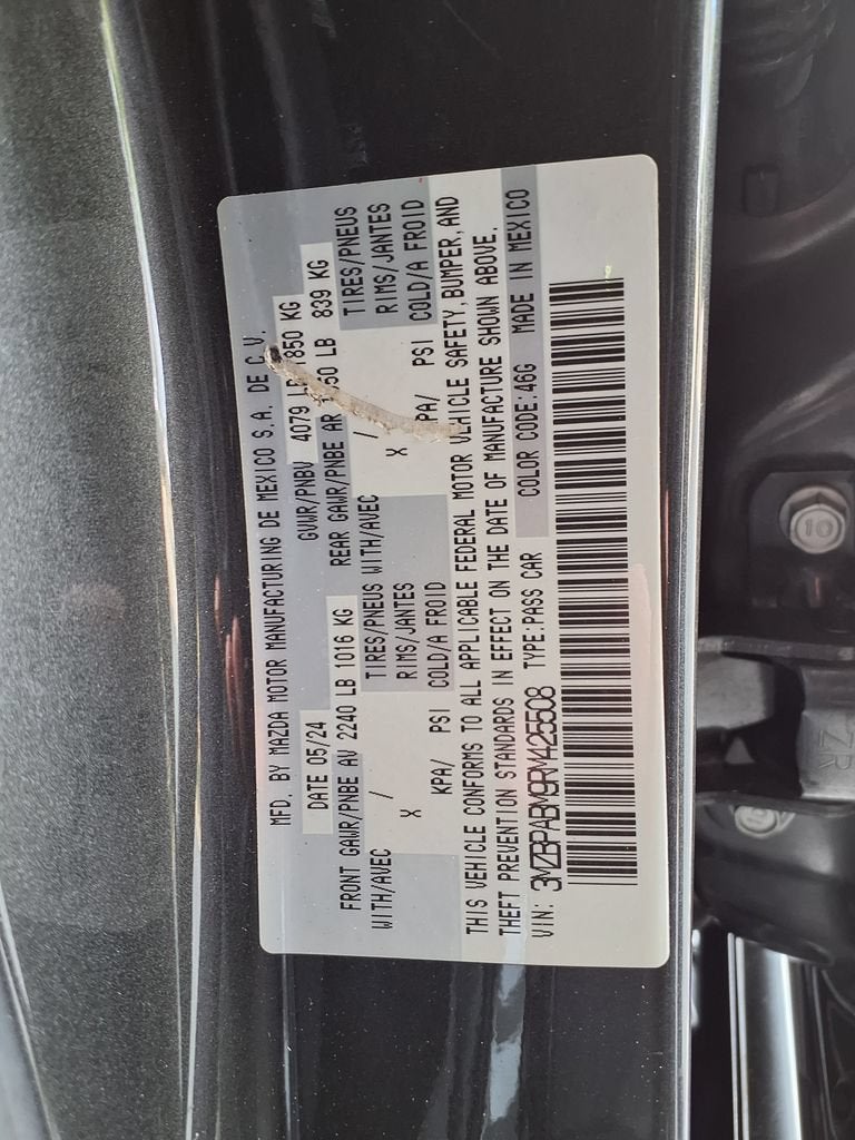 2024 Mazda Mazda3 Sedan 2.5 S Select Sport