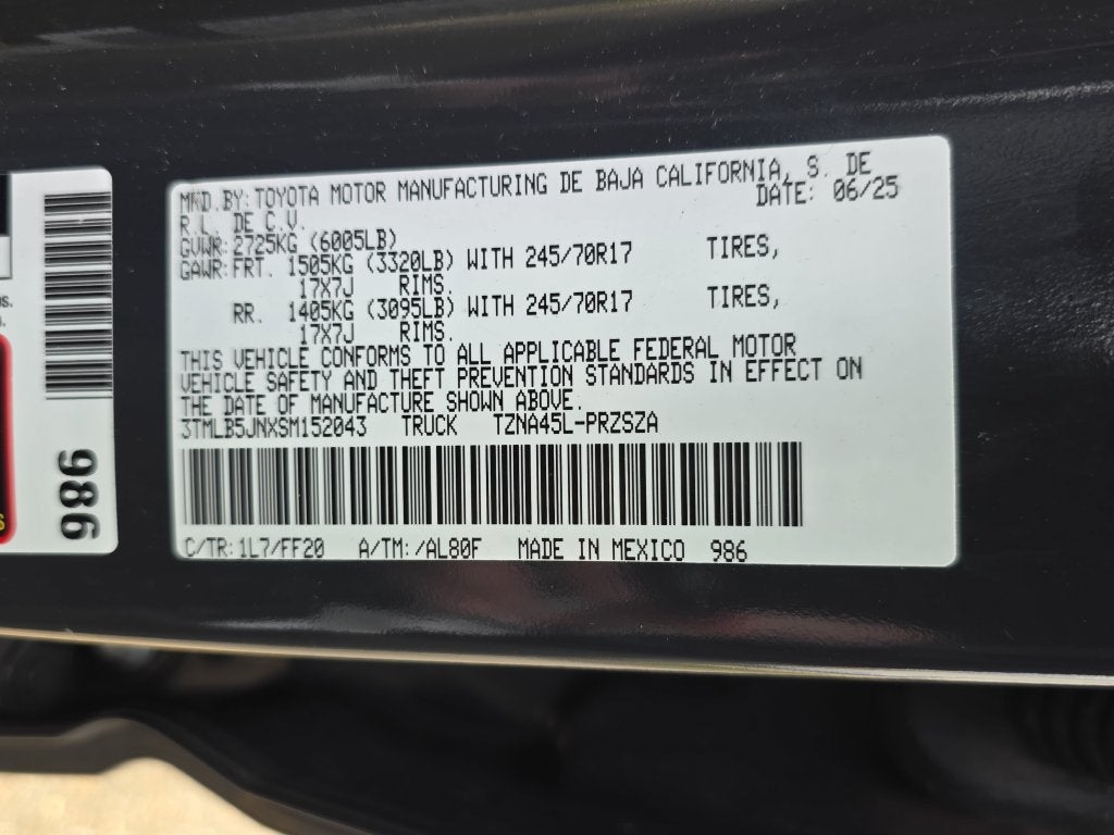 2025 Toyota Tacoma 4WD SR
