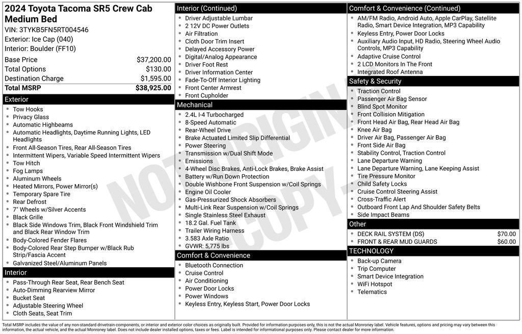 2024 Toyota Tacoma 2WD SR5