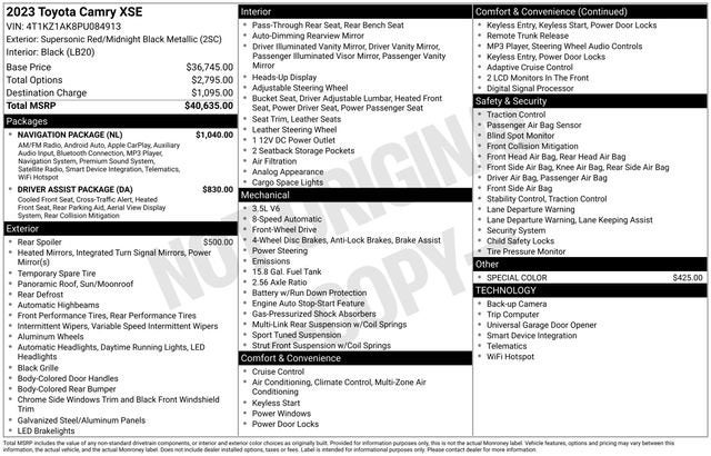 2023 Toyota Camry TRD V6