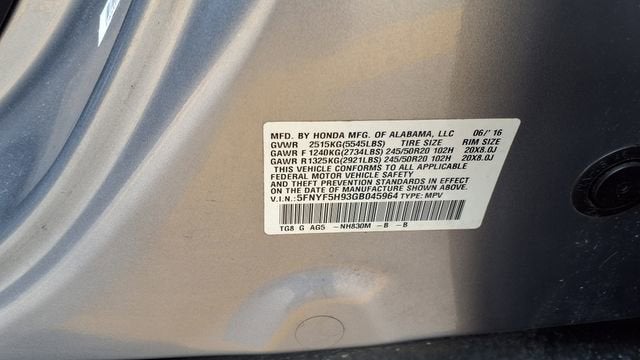 2016 Honda Pilot Touring