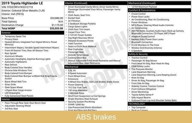 2019 Toyota Highlander LE