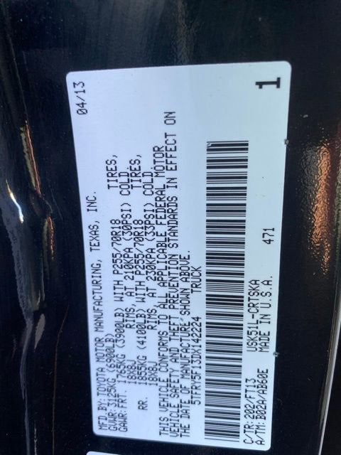 2013 Toyota Tundra 2WD Truck GRADE