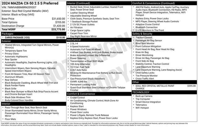 2024 Mazda Mazda CX-50 2.5 S Preferred Package