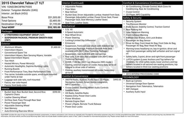2015 Chevrolet Tahoe LT