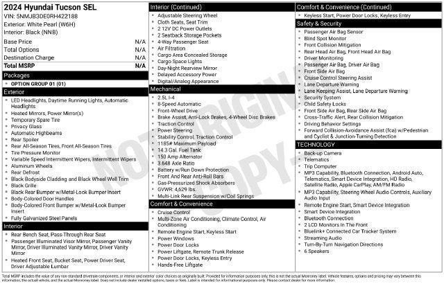 2024 Hyundai Tucson SEL