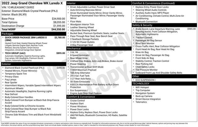 2022 Jeep Grand Cherokee WK Laredo X
