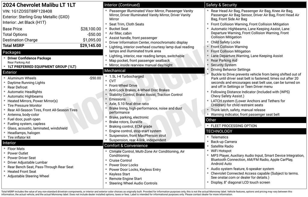 2024 Chevrolet Malibu LT 1LT