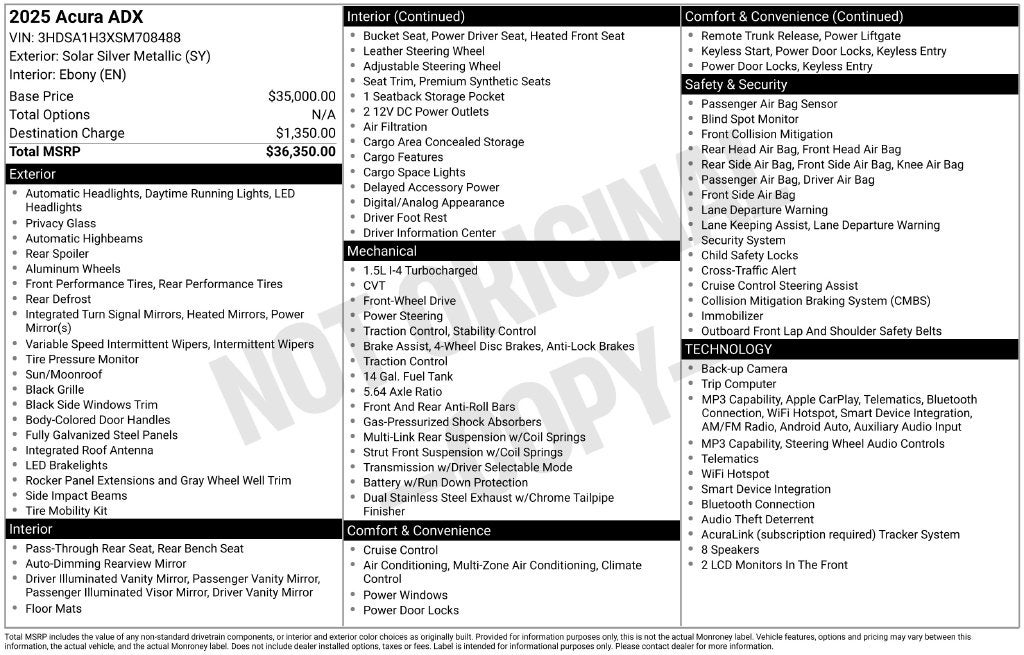 2025 Acura ADX Base