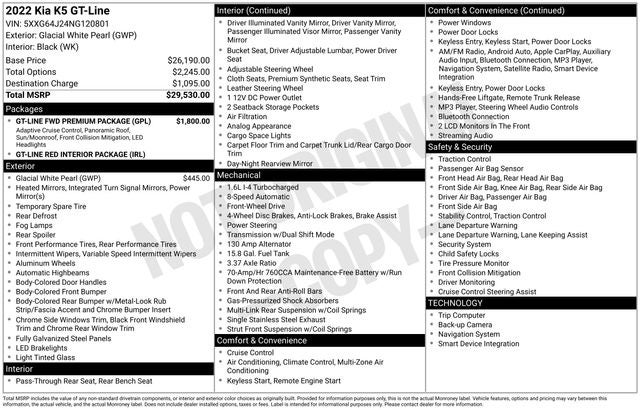 2022 Kia K5 GT-Line