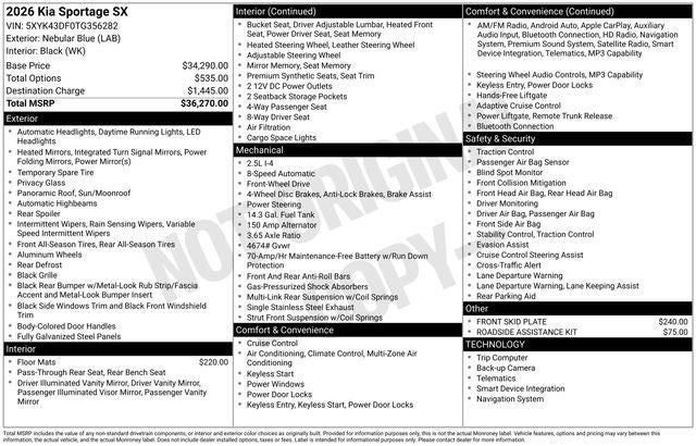 2026 Kia Sportage SX