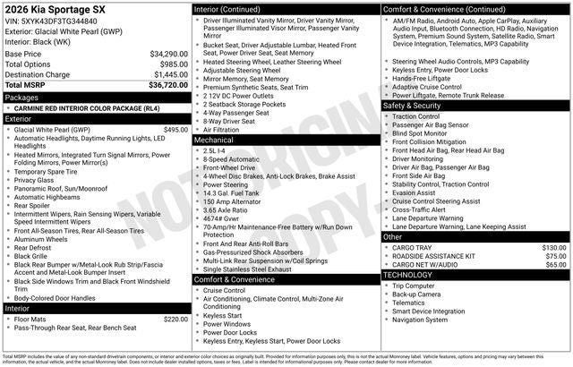 2026 Kia Sportage SX