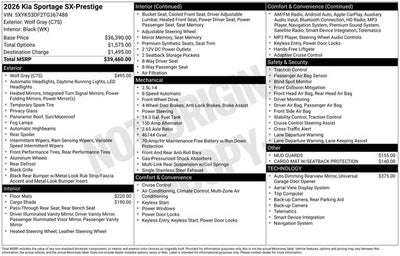 2026 Kia Sportage SX-Prestige