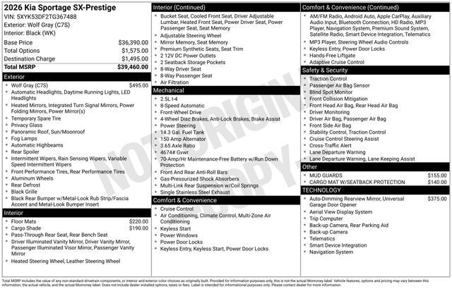 2026 Kia Sportage SX-Prestige