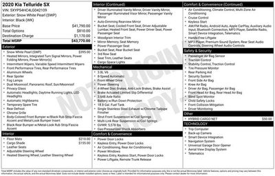 2020 Kia Telluride SX