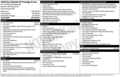 2025 Kia Telluride SX-Prestige X-Line