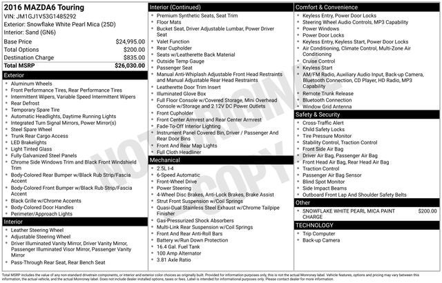 2016 Mazda Mazda6 i Touring