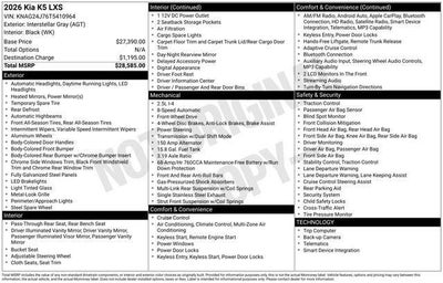 2026 Kia K5 LXS