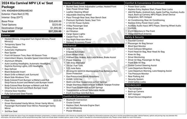 2024 Kia Carnival LX