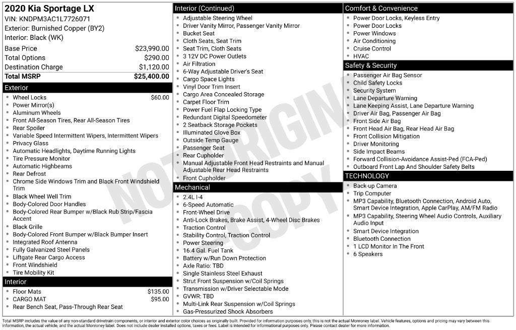 2020 Kia Sportage LX