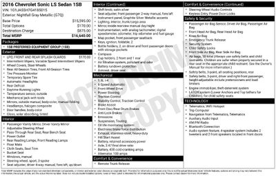 2016 Chevrolet Sonic LS