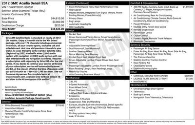 2012 GMC Acadia Denali