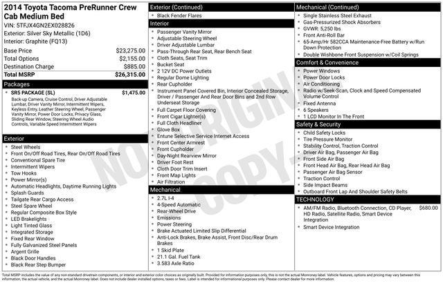 2014 Toyota Tacoma PreRunner