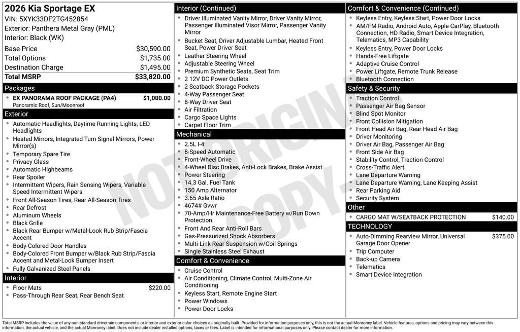 2026 Kia Sportage EX