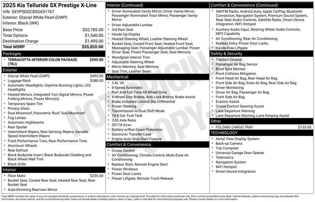 2025 Kia Telluride SX-Prestige X-Line