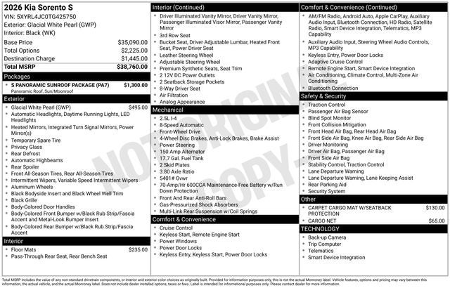 2026 Kia Sorento S