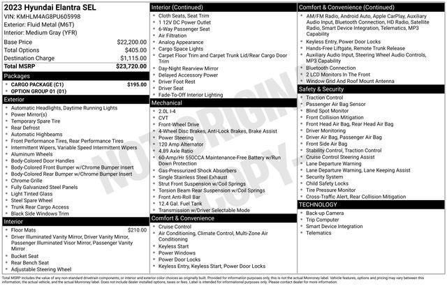 2023 Hyundai Elantra SEL