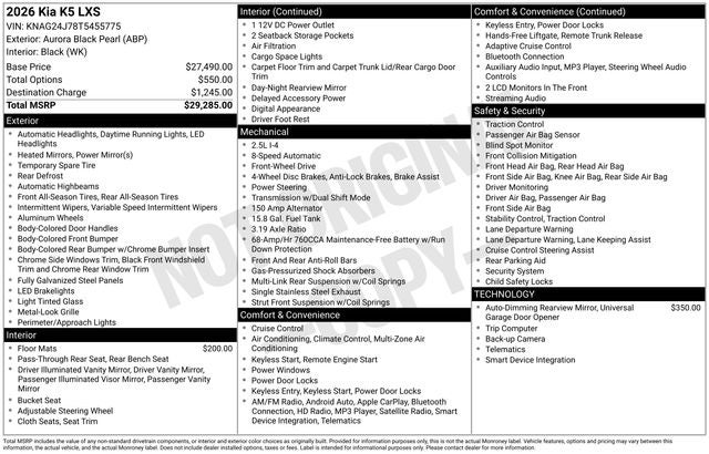 2026 Kia K5 GT LINE