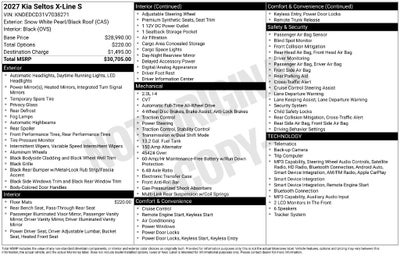 2027 Kia Seltos X-Line S