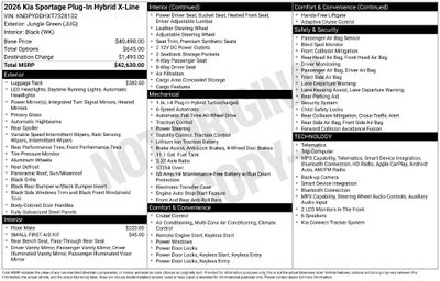 2026 Kia Sportage Plug-In Hybrid X-Line