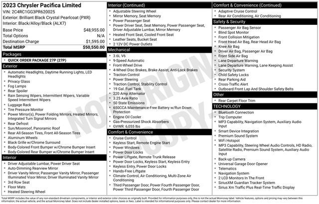 2023 Chrysler Pacifica Limited