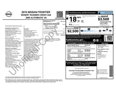 2016 Nissan Frontier Desert Runner