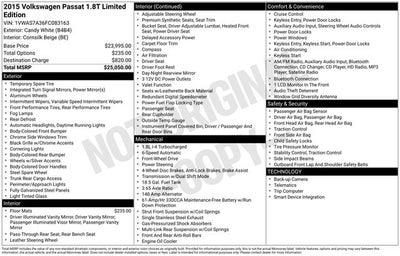 2015 Volkswagen Passat 1.8T Limited Edition