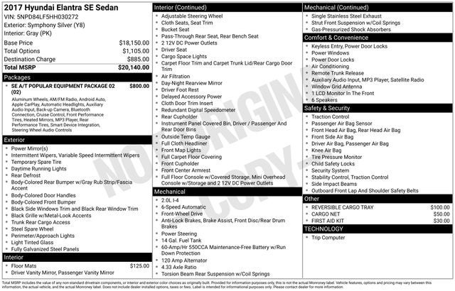 2017 Hyundai Elantra SE