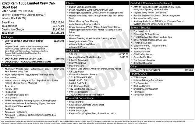 2020 RAM 1500 Limited Crew Cab 4x2 5'7' Box