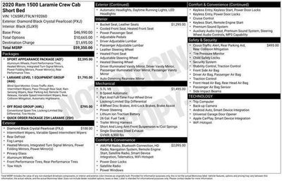 2020 RAM 1500 Laramie Crew Cab 4x4 5'7' Box