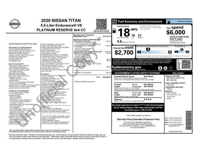 2020 Nissan TITAN Crew Cab Platinum Reserve 4x4