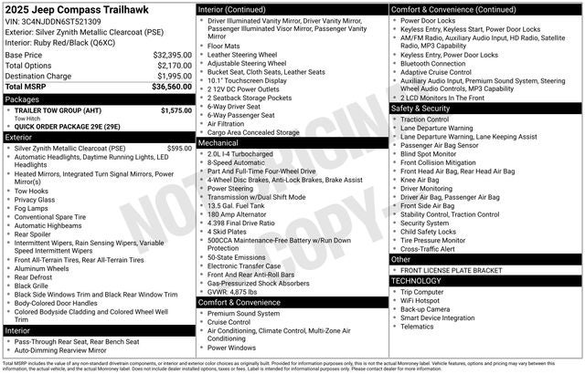 2025 Jeep Compass Trailhawk 4x4