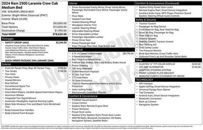 2024 RAM 2500 Laramie Crew Cab 4x4 6'4' Box