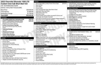 2022 Chevrolet Silverado 1500 LTD 2WD Crew Cab Short Bed Custom