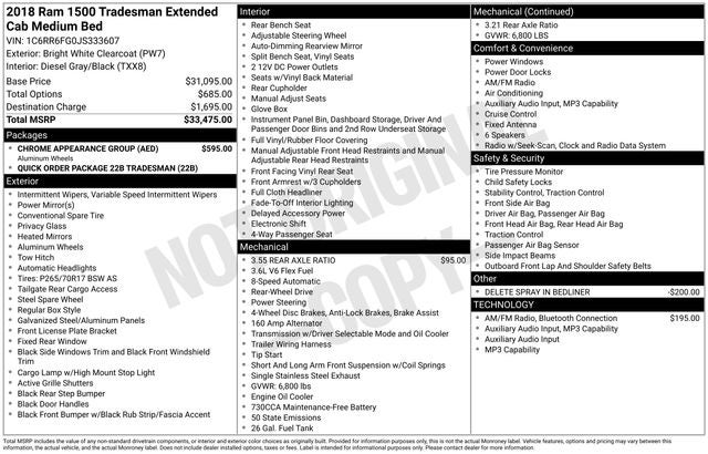 2018 RAM 1500 Tradesman